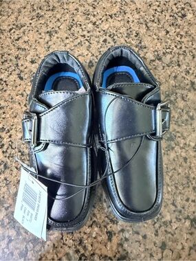 Josmo Boys Black Buckle Dress Shoes